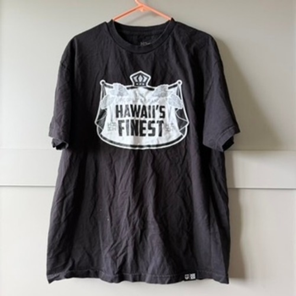 Hawaii's Finest T-Shirt Mens XL Black Graphic Tee The Peoples Brand Short Sleeve